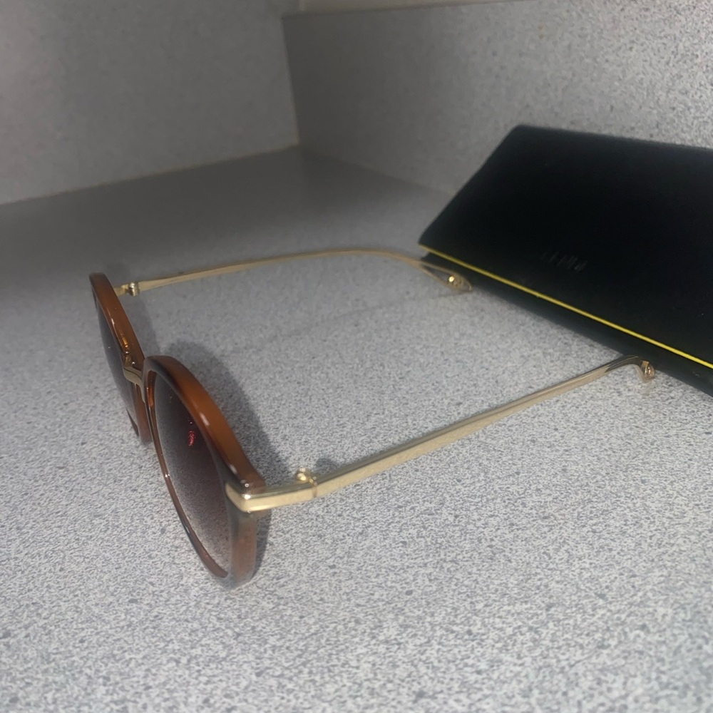 Fendi 9707 C3 Tortoise Shell Round Gradient Sunglasses 49-22-138 NWOT - Picture 5 of 11